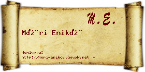 Móri Enikő névjegykártya